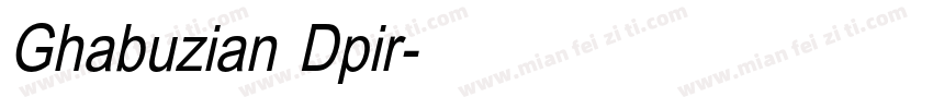 Ghabuzian Dpir字体转换